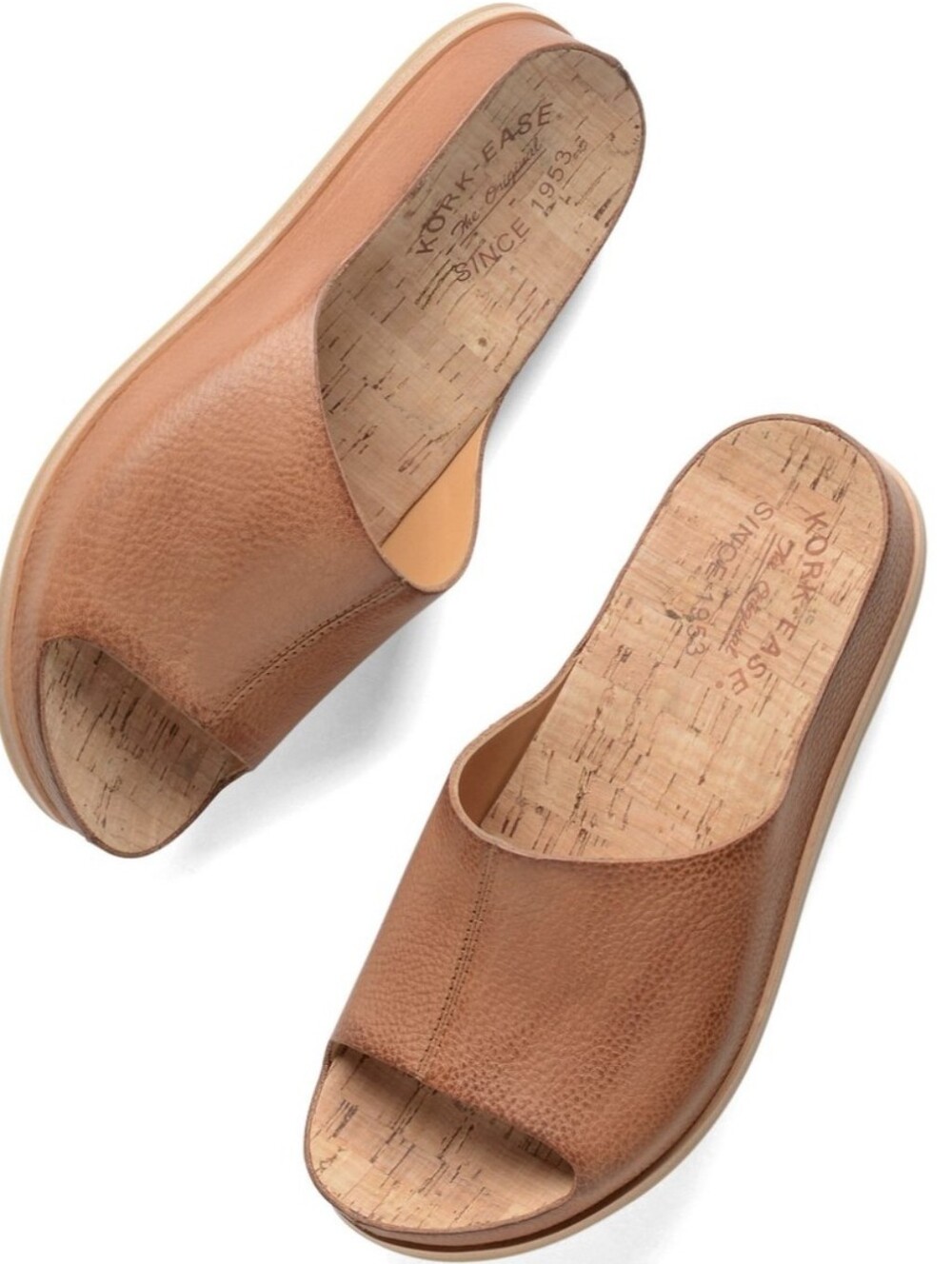 Kork-Ease Tutsi Slide Sandals Natural Leather Color Sz 10 Boho Comfy Support - Picture 2 of 9